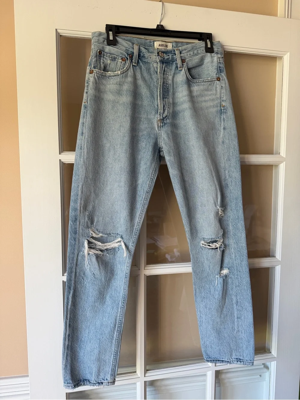 Agolde Revolve Jamie High Rise Classic Jeans in Shakedown Size 27 90s distressed